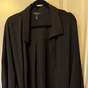 🖤 Torrid Black Longline Open-Front Blazer / Lightweight Jacket – Size 4 (4X)